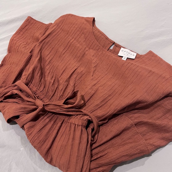 Copper Ruffled Dress - Picture 4 of 5